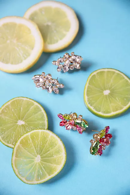 Caroline Svedbom Havanna Earrings Gold Crystal øredobber