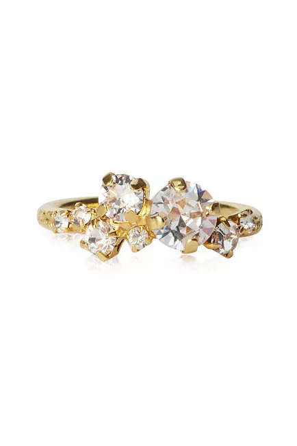 Caroline Svedbom Stardust Ring Gold Crystal ring 