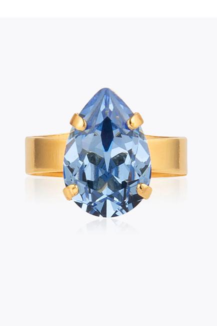 Caroline Svedbom Mini Drop Ring Gold Light Sapphire ring