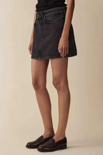 Jeanerica Vivi Skirt Black Vintage 73 miniskjørt