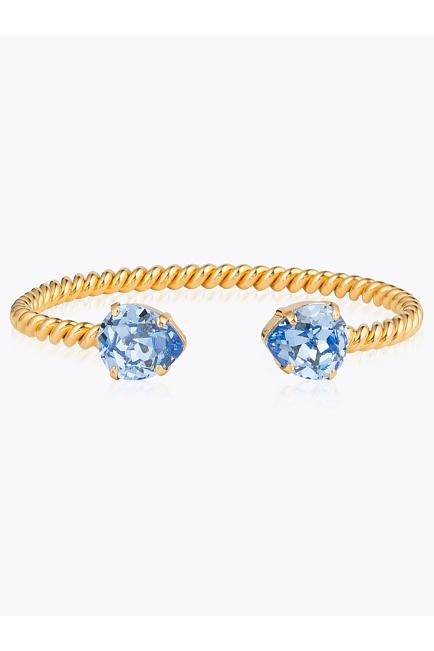 Caroline Svedbom Mini Drop Bracelet Gold Light Sapphire armbånd