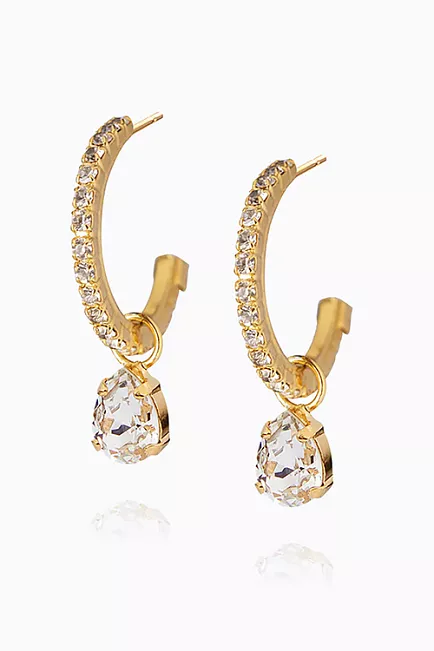 Caroline svedbom tracy loop earrings gold crystal øredobber 2