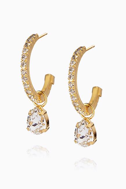 Caroline svedbom tracy loop earrings gold crystal øredobber 2
