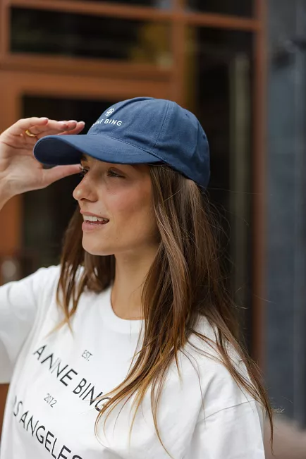 Anine Bing Jeremy Baseball Cap Washed Navy caps 2