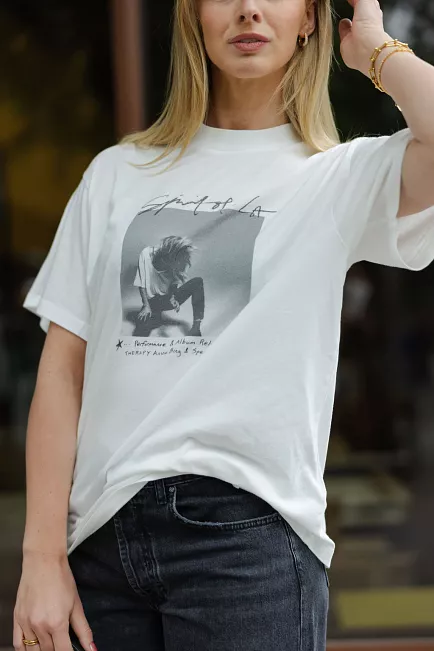 Anine Bing Ashton Tee Spirit Ivory t-skjorte 2