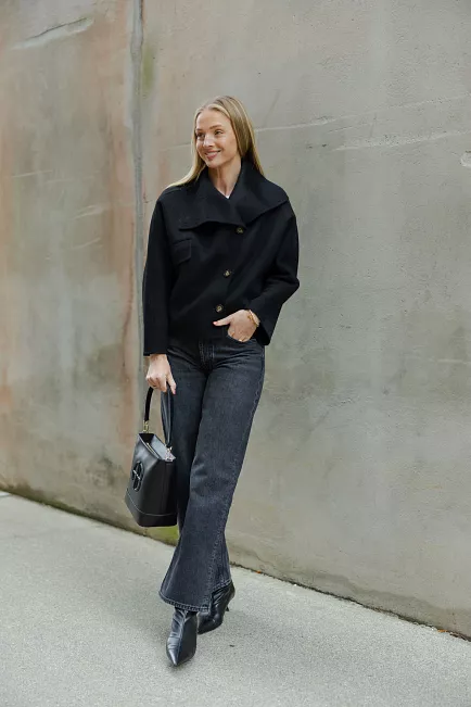 Carma collection Beate Coat Black ulljakke 2Carma collection Beate Coat Black ulljakke