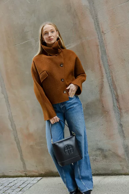 Carma collection Beate Coat Cognac ulljakke
