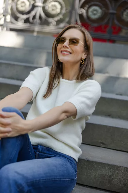 Otra Eyewear Margo Gold/Brown solbriller 5