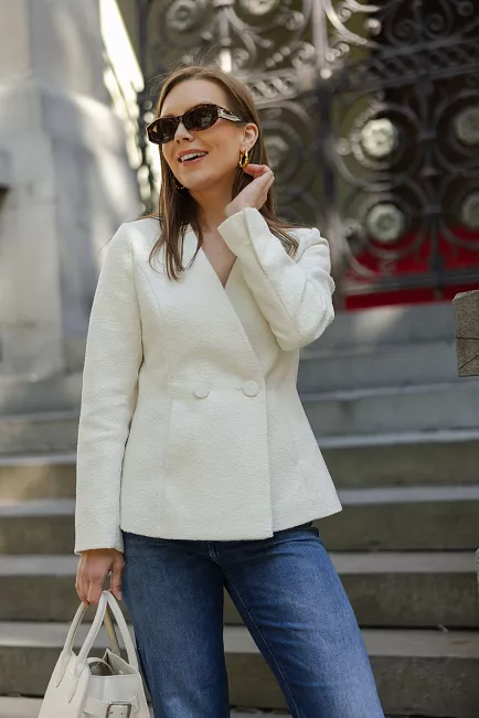Carma Collection Tone Blazer Creme dressjakke 11