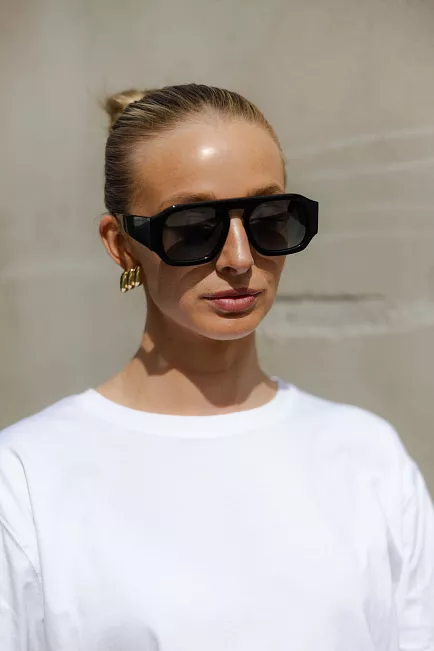 Anine bing Preston Sunglasses Black With Green solbriller 2
