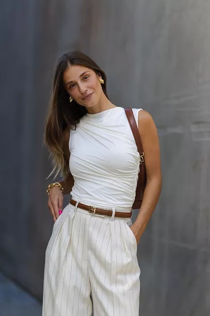 Anine Bing Lucia Top Ivory topp 
