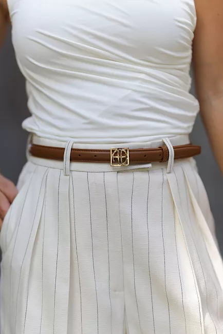 Anine Bing Monogram Belt Cognat belte 2