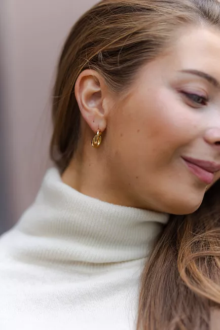 Lie Studio The Diana Earrings Gold øredobber