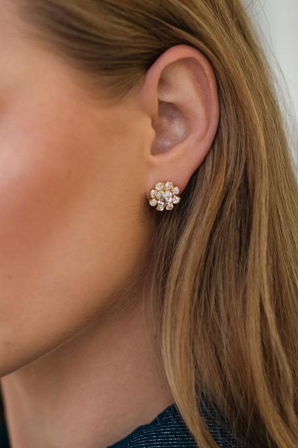 Caroline Svedbom Mini Aello Earrings Gold Crystal øredobber 2