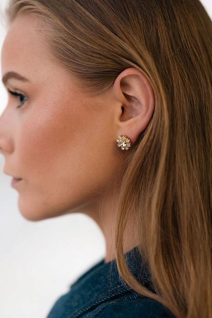 Caroline Svedbom Mini Aello Earrings Gold Crystal øredobber