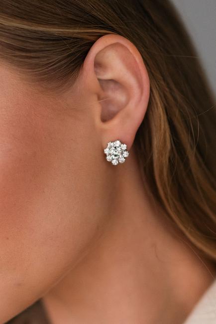 Caroline Svedbom Mini Aello Earrings Rhodium Crystal øredobber