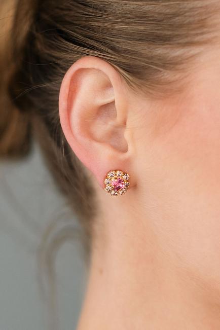 Caroline Svedbom Mini Aello Earrings Gold Mulberry Red/Vintage Rose øredobber