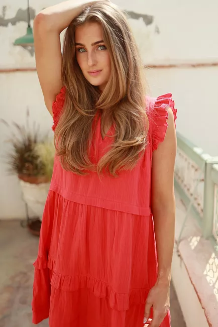 nectar Ellie Dress summer red kjole