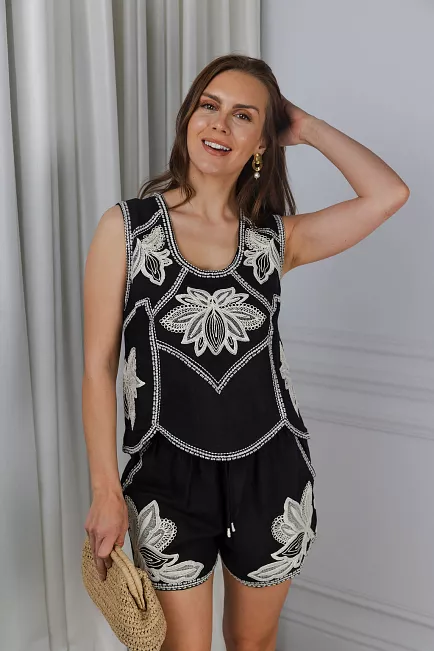 Scarlett Poppies Minetti Top Onyx Black topp