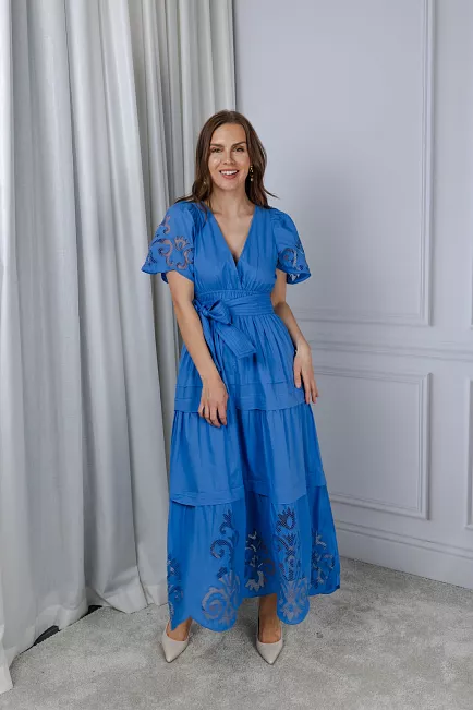 Scarlett Poppies Radhika Long Dress Fiucci Blue kjole