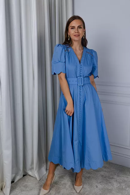Scarlett Poppies Euphoria Long Dress Vista Blue kjole