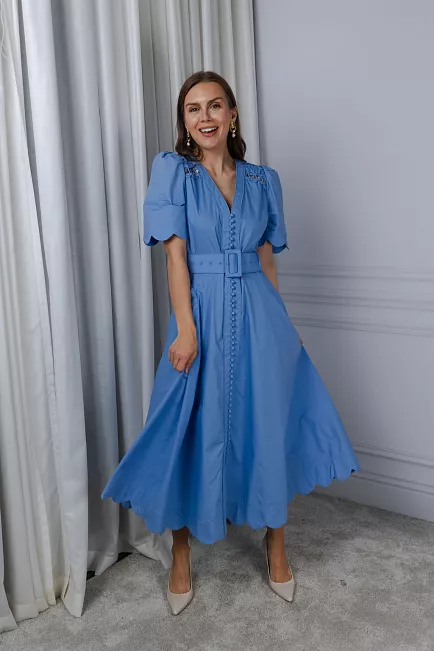 Scarlett Poppies Euphoria Long Dress Vista Blue kjole 2