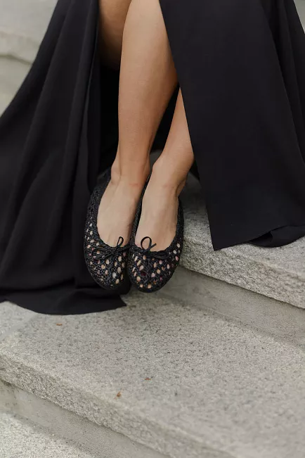bukela Megan black sko ballerina 