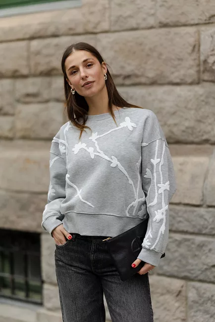 Munthe Pawi Sweatshirt Light Grey 1