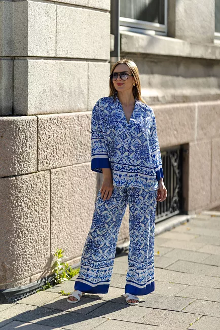 Andiata Maura Shirt Blue Majolica skjorte bluse 2