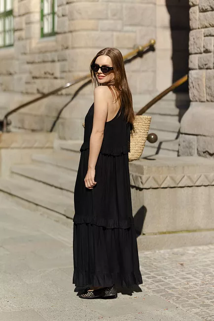 Nectar Bianca Long Dress Black kjole 5