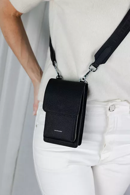 Jim Rickey Alex Mini Bag Black/Silver mobilveske
