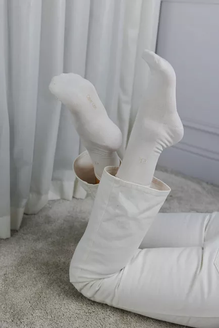 Calvin Klein 2Pk Mesh Squares Sock Off White 2
