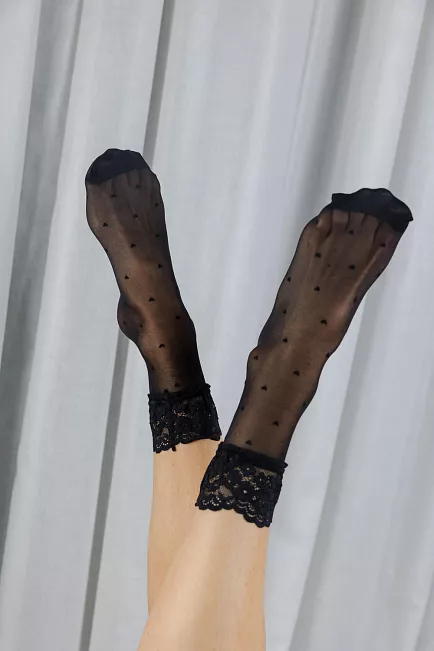 Calvin Klein Sweetie Socks 20 Den Black nylonsokk