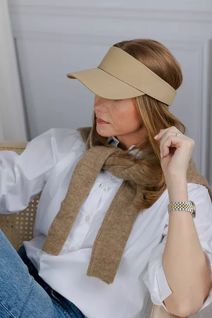 DAY ET Cotton Twill Visor Coriander Beige solskjerm 2