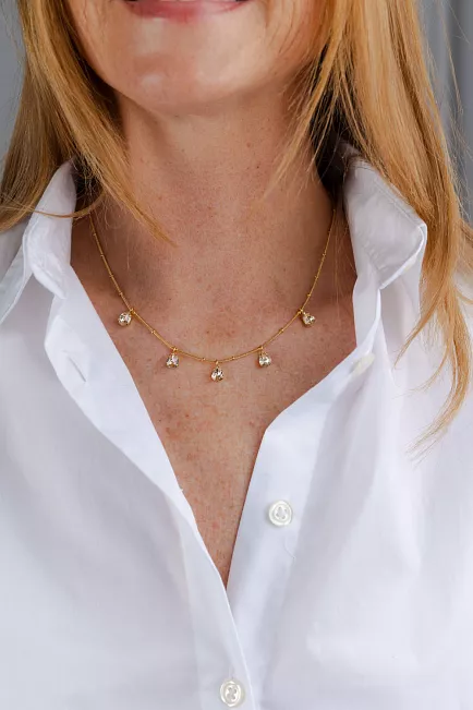 Caroline Svedbom Estelle Necklace Gold Silk smykke