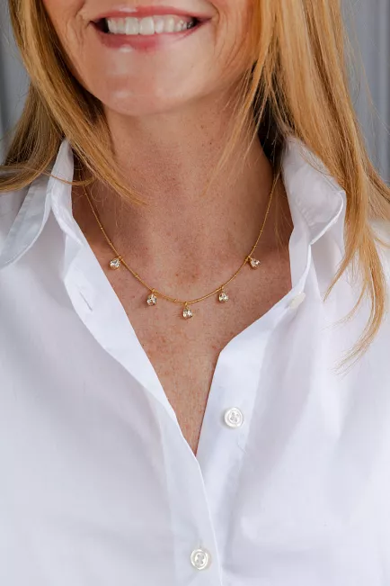 Caroline Svedbom Estelle Necklace Gold Silk smykke 2