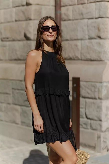 Nectar Bianca Short Dress Black kjole 2