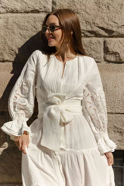 Confettibird Coco Long Dress Offwhite kjole 2