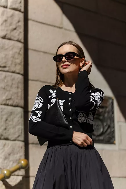 Andiata Ellery Cardigan Black jakke 2