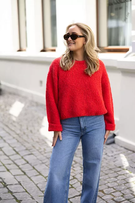 American Vintage Zolly Sweater Fluorescent Hortensia genser