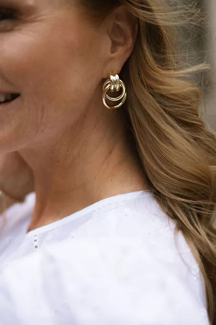 Anine Bing Double Knot Earrings Gold øredobber