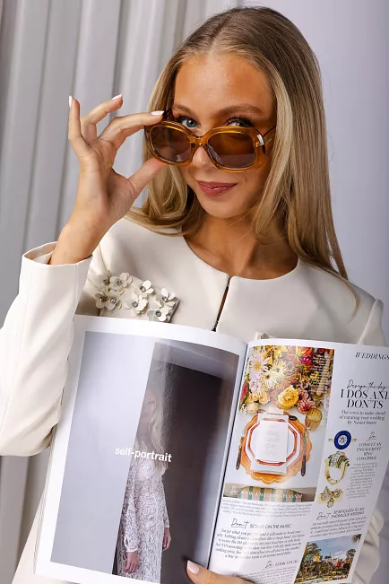 Otra Eyewear Valerie Trans Gold/Khaki Mirror solbriller 2