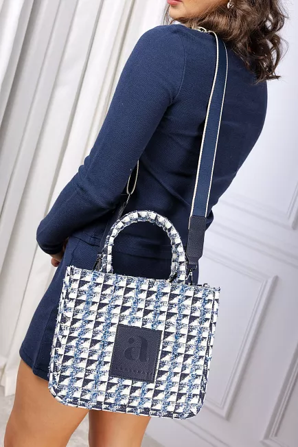 Arnie says Harper Mini Tote Blue Square veske