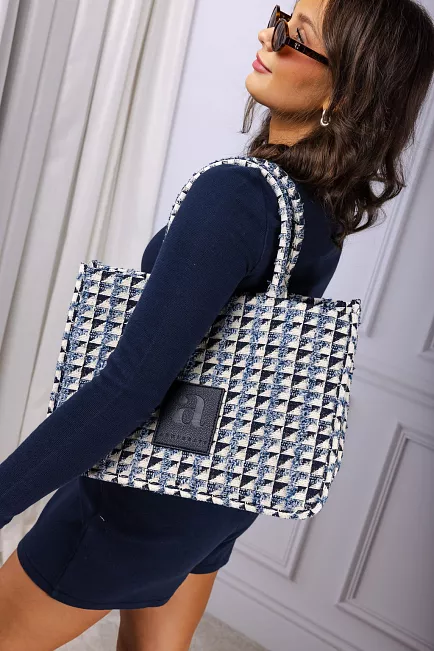 Arnie Says Harper Tote Blue Square veske 2
