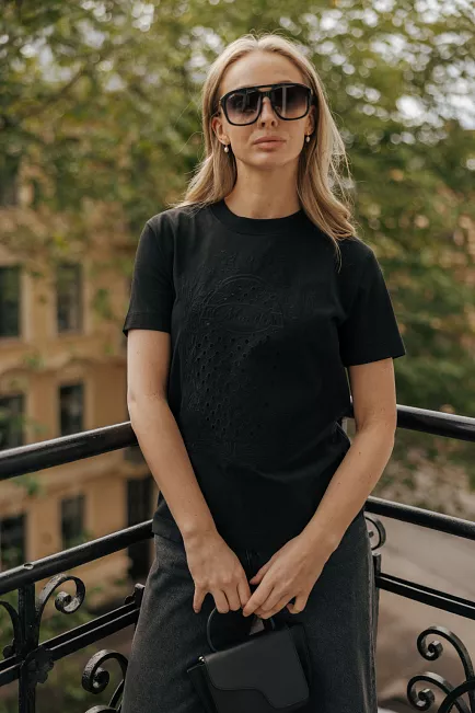  Munthe Fenella T-Shirt Black t-skjorte 2