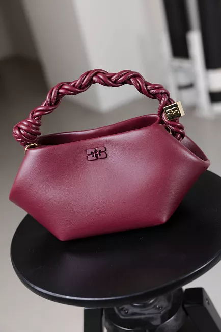 Ganni Bou Bag Small Burgundy skulderveske 3