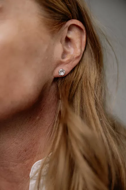 HiiL Studio Jewelry Tennis Small Earrings Silver øredobber 2