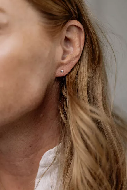 HiiL Studio Jewelry Tennis Micro Earrings Silver øredobber