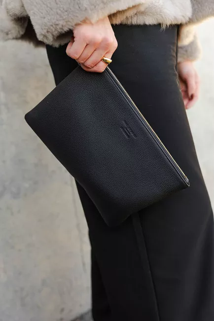 HiiL Studio x Jim Rickey HiiL Pouch Grained Black clutch 2