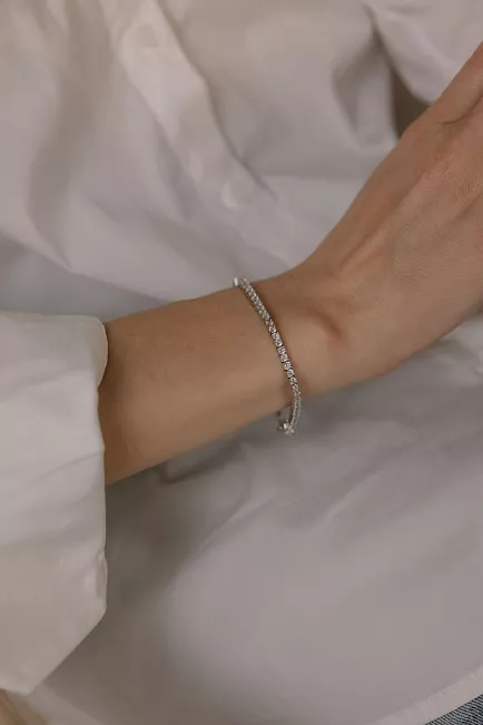 HiiL Studio Jewelry Tennis Bracelet Silver armbånd